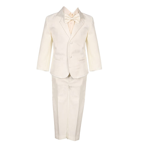 Little Boys Ivory 5 Piece Vest Jacket Pants Special Occasion Tuxedo Suit 2-7 - SophiasStyle.com